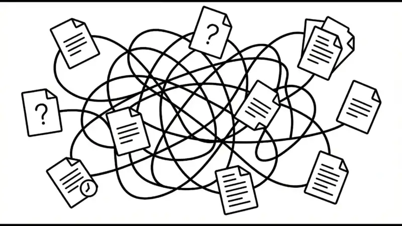 Comparativa de caos por trabajo manual sin automatización de procesos empresariales